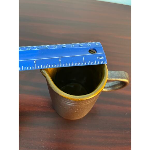 Ceramic Milk Creamer Pitcher Glazed Art Pottery 3" - Picture 9 of 9